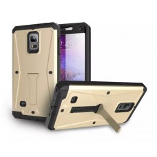 Samsung Galaxy Note 4 - Armor Tank HEAVY DUTY Built-in Screen Protector Rugged Full Body Protective Durable Hybrid Case with Kick Stand - Champagne Gold
